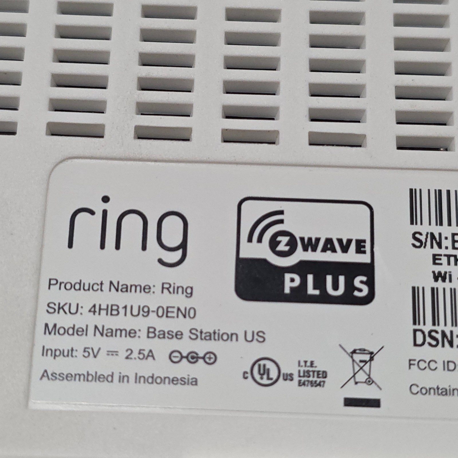 Ring Alarm Base Station US w/ Ring Keypad