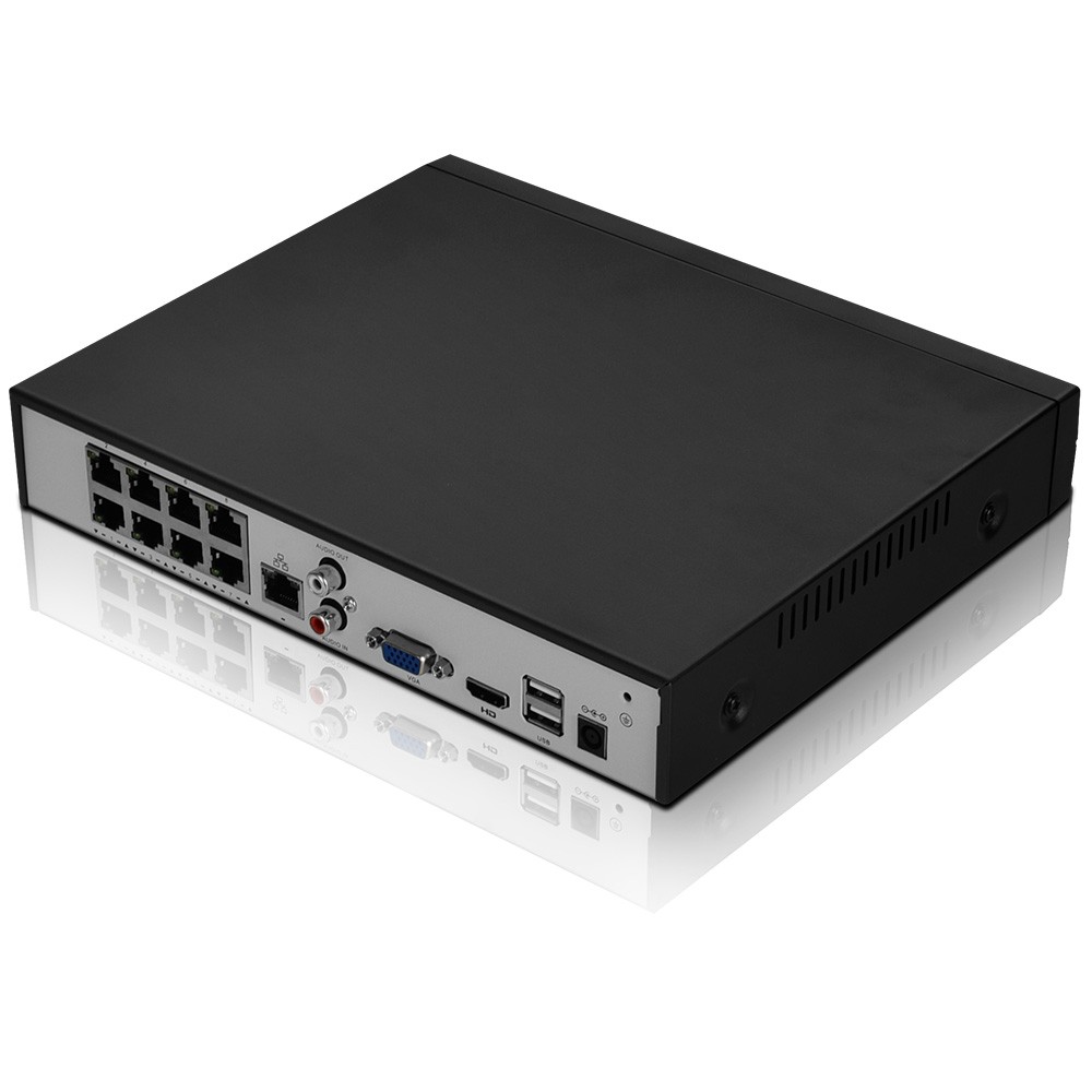 Vikylin 8CH 8 POE NVR CCTV System 5MP Security IP Camera MIC IR 30m Outdoor Lot