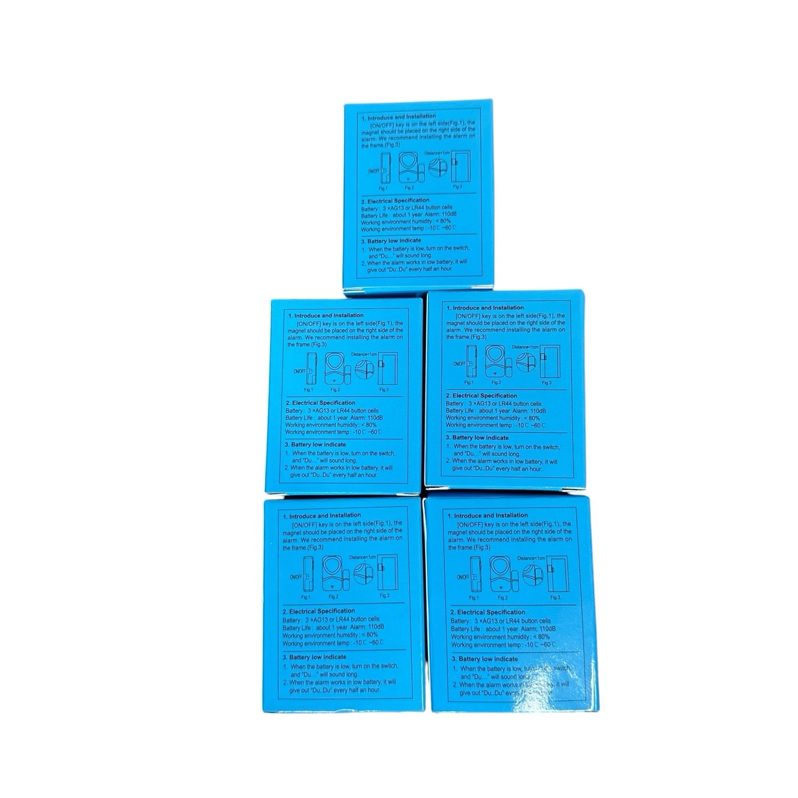 Door Or Window Alarm 110db 4 In 1 Sf19 Simple Type Lot Of 5 Burgler Security NEW