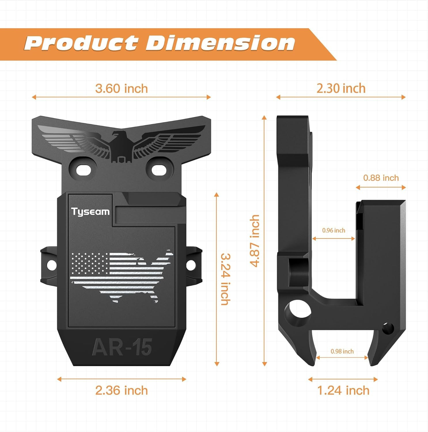 Secure & Stylish Rifle Gun Rack Vertical/Horizontal Wall Mount for 223/5.56 Qu