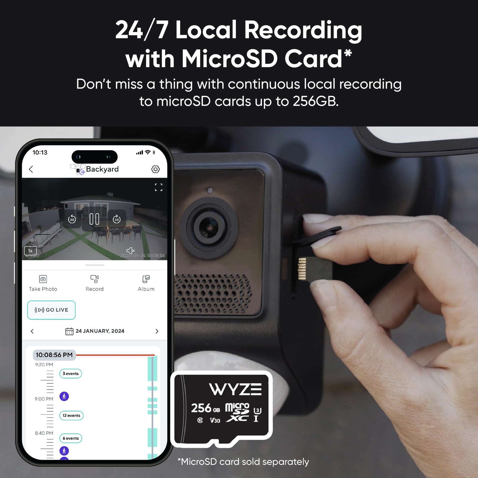 WYZE Floodlight Camera v2, Security Outdoor, 2K HD (Pack of 1), White