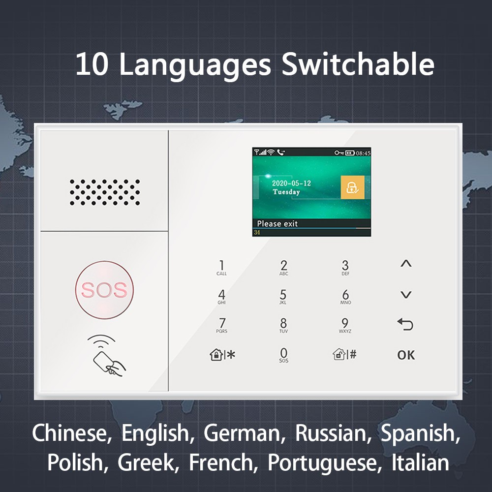 V10 4G/3G/GSM+WiFi IP Tuya APP Wireless Home Security Alarm Burglar Alert System