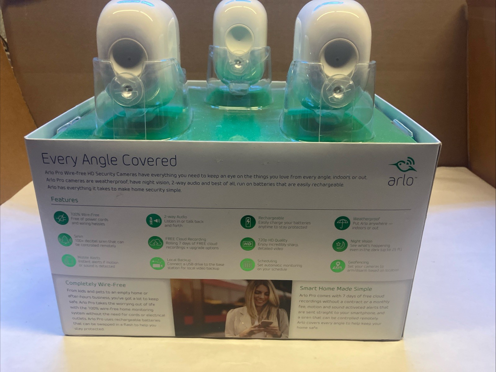 Arlo Pro 3 Wire-Free Security System – 3 Camera Kit. Md# VMB4000
