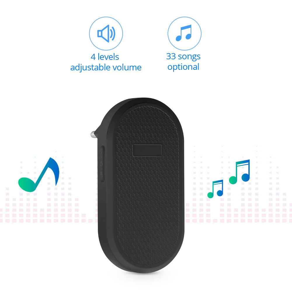 500FT Plug-In Wireless Doorbell 33 Tunes Indoor Outdoor Entry Alert System