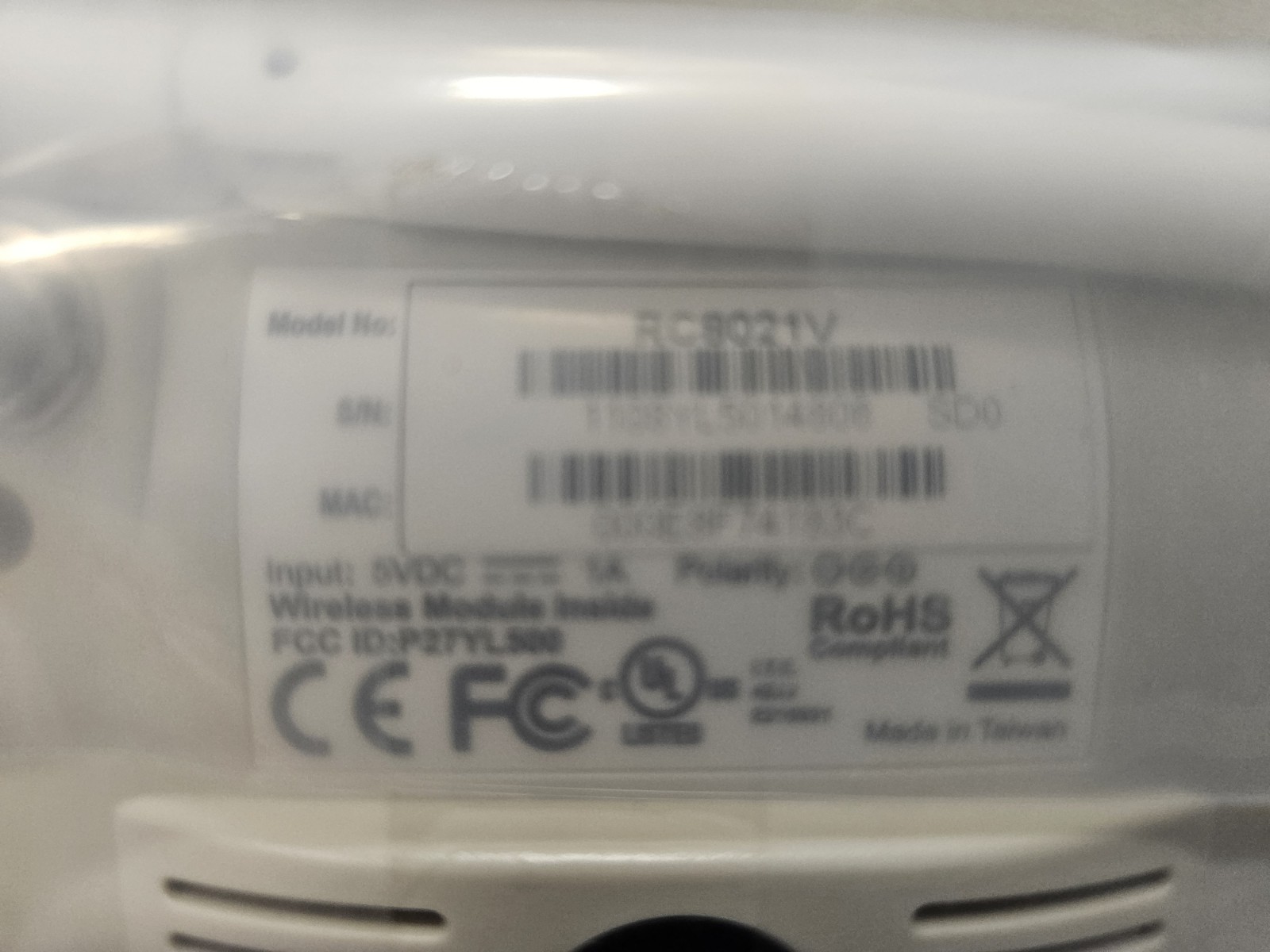 IP Camera RC8021V Wireless Fixed Position Indoor Camera NIOB