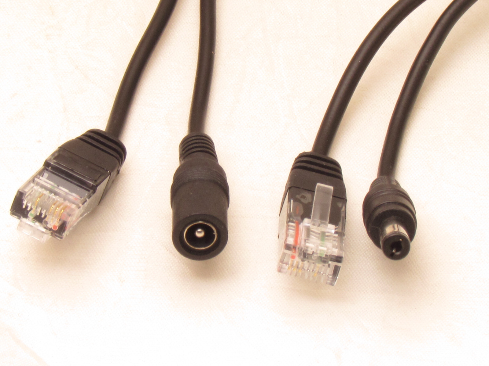 1 Pair IP Camera Power Over Ethernet Passive PoE Injector Splitter Cable RJ45