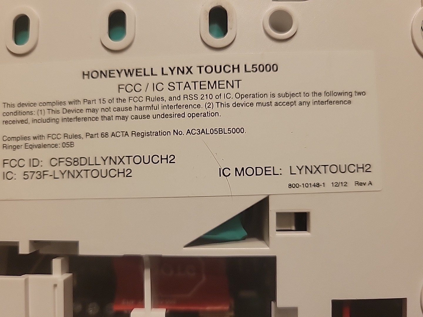 Honeywell Lynxtouch 2 Intrusion and Communication Security System (NO BATTERY)