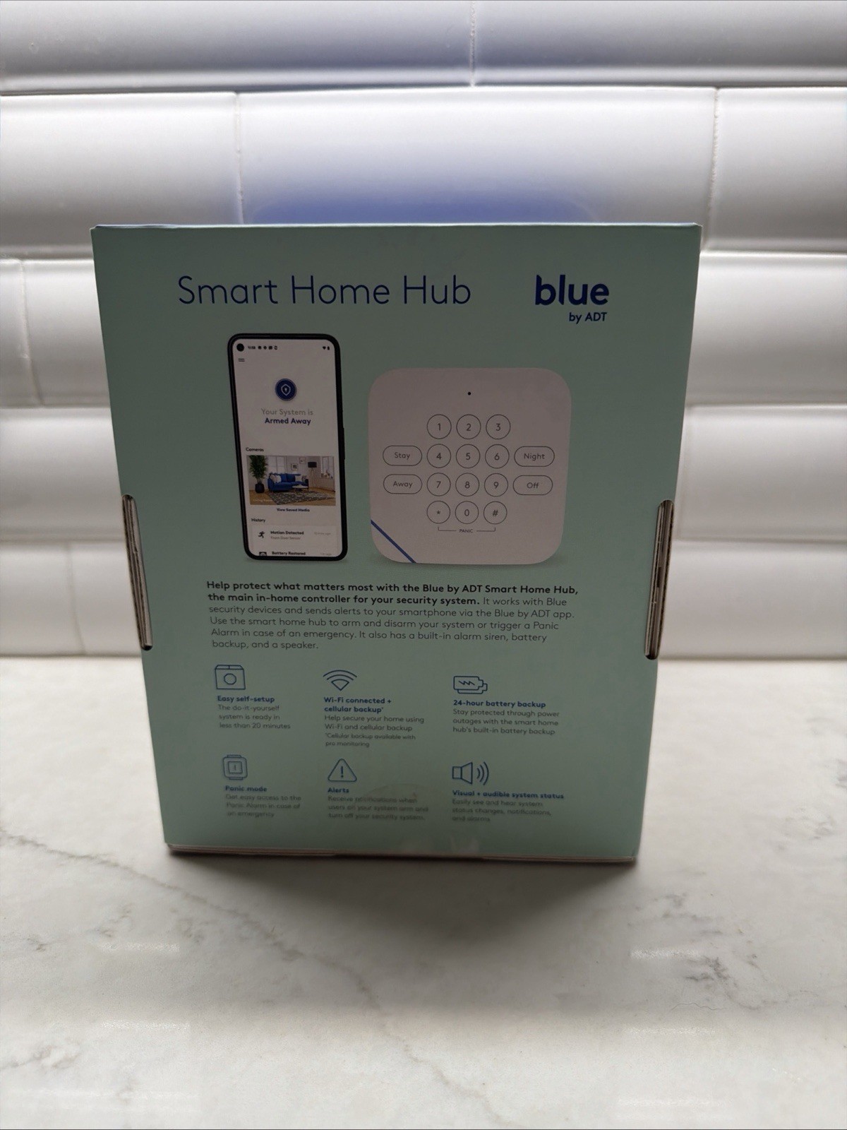 blue by ADT Smart Home Hub Master Base Unit (white – Tested Working