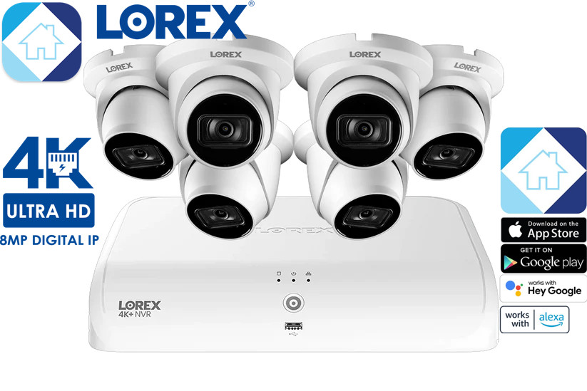 Lorex 4K 16 Ch Wired & Wi-Fi 2TB Wired NVR System with 4K IP Dome Cameras NEW⭐️