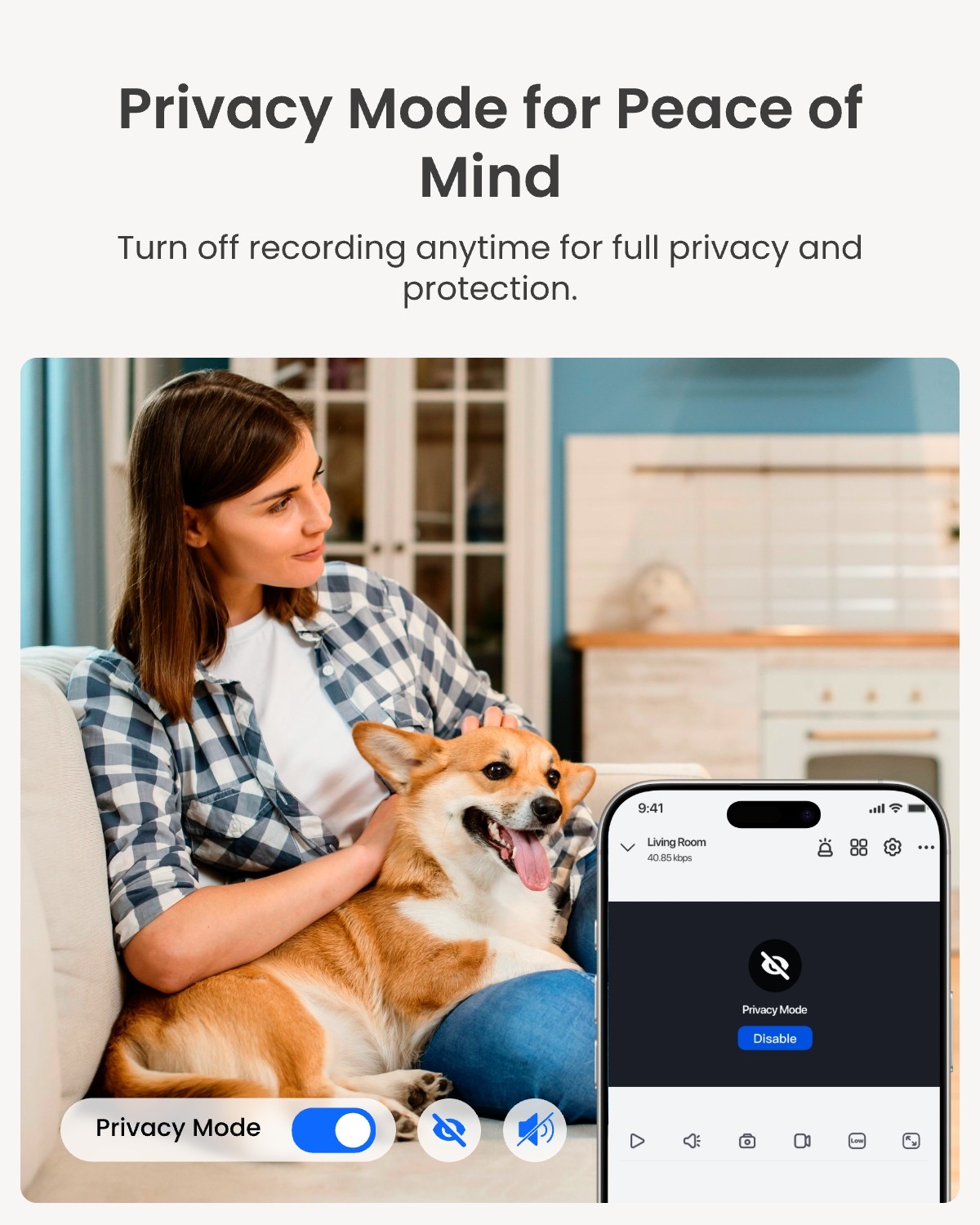 Reolink E1 4MP 360° Coverage PT WiFi Indoor Security Camera with Home Hub Mini