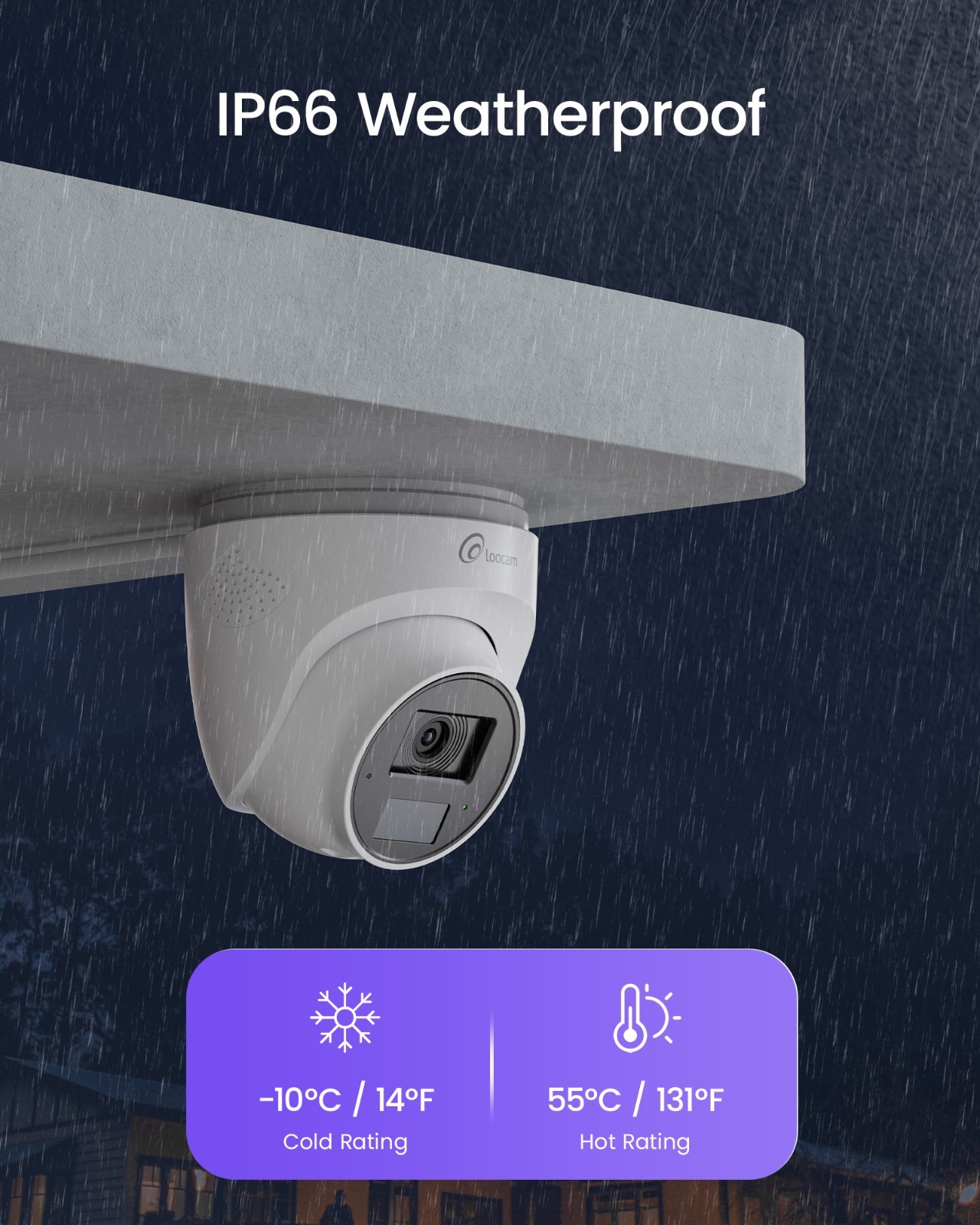 Loocam 4K 16CH PoE Camera System 4TB, 8PCS 4K PoE IP Dome Camera, Two-way Audio