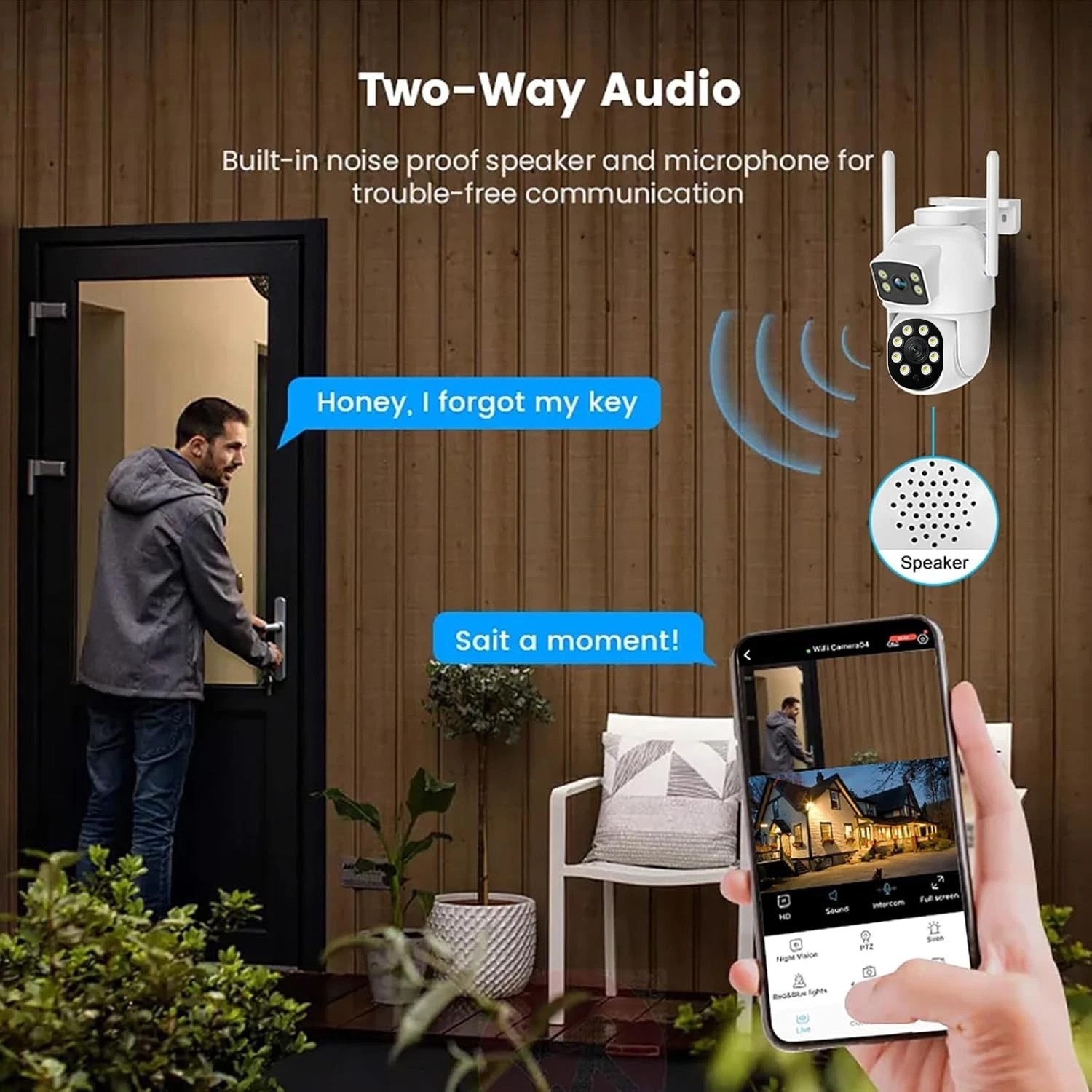 2K Security Camera Outdoor Wireless 2.4G & 5G WiFi Dual Lens CCTV Camera System