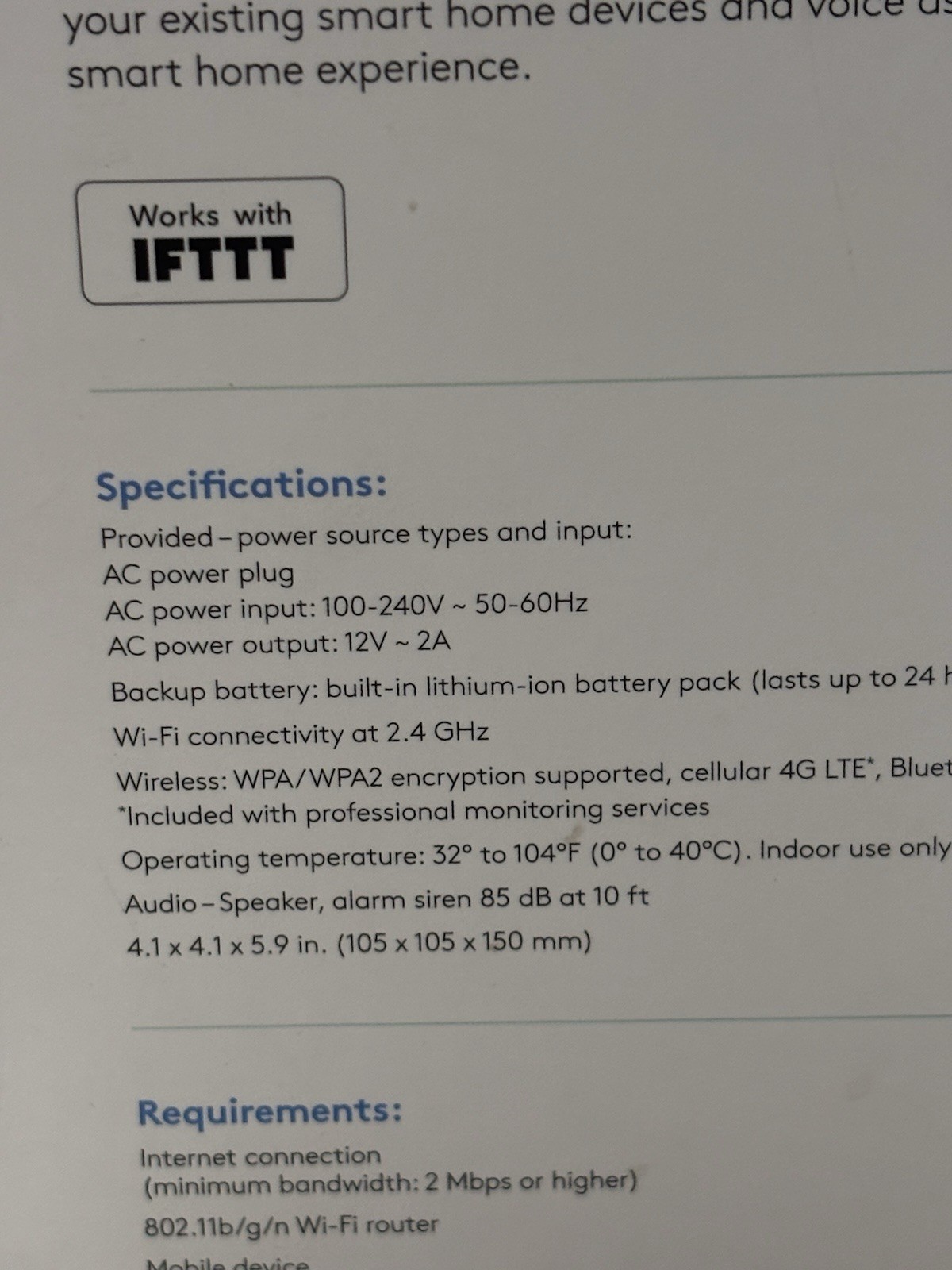 Blue by ADT Smart Home Hub Graphite S40LR0-01-PG – OPEN BOX ***SEE DESCRIPTION *