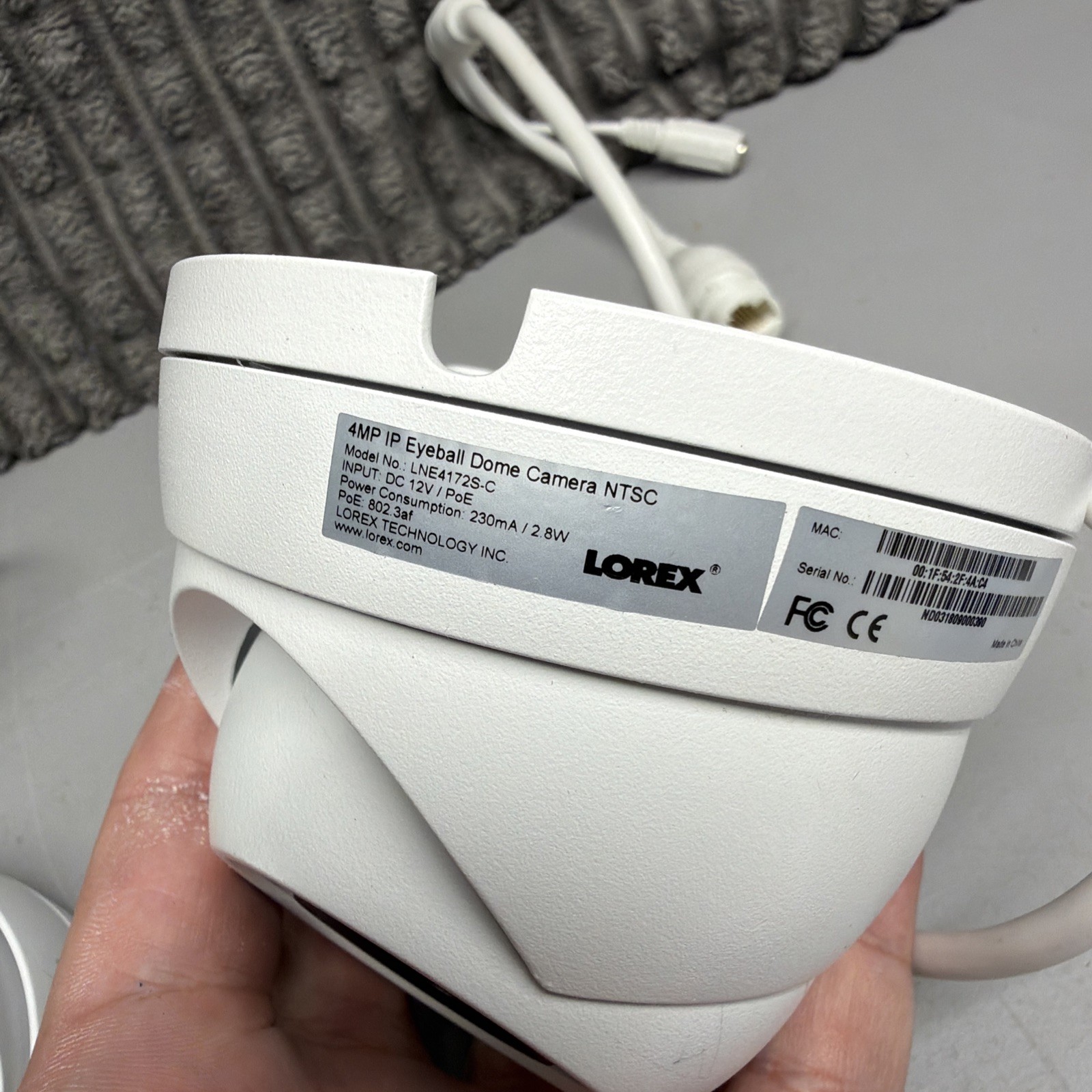 Lorex LNE4172S-C 4MP HD IP IR Eyeball Dome Camera White Lot Of 2 New Open Box