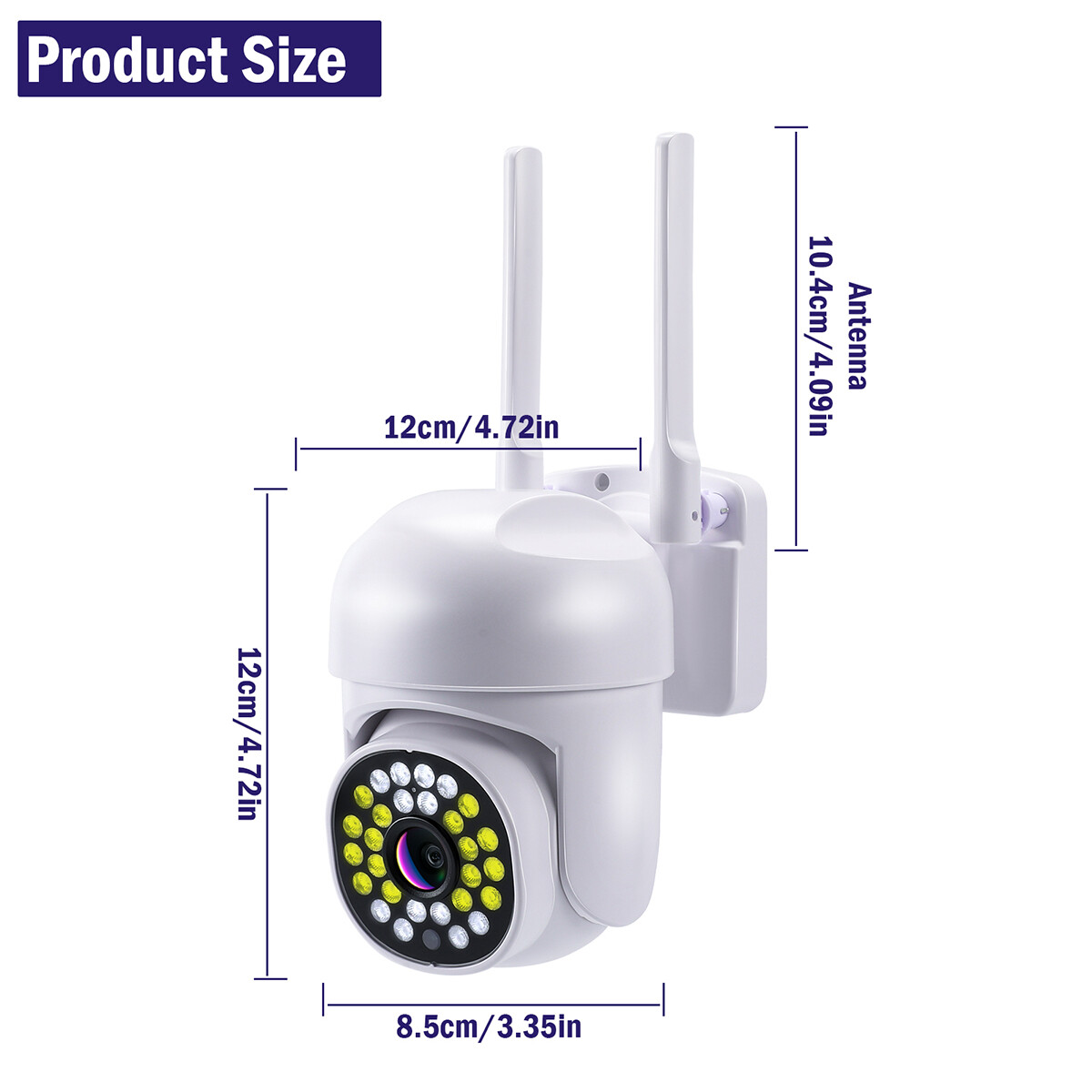 2MP 1080P HD Wifi IP Camera Pan/Tilt Outdoor Home Smart CCTV Night Vision IR Cam