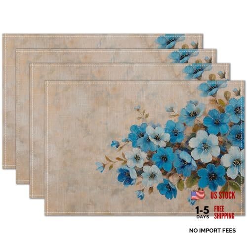 Set of 4 12×18 Inch Spring Table Mats – Colors 20 – Set of 4