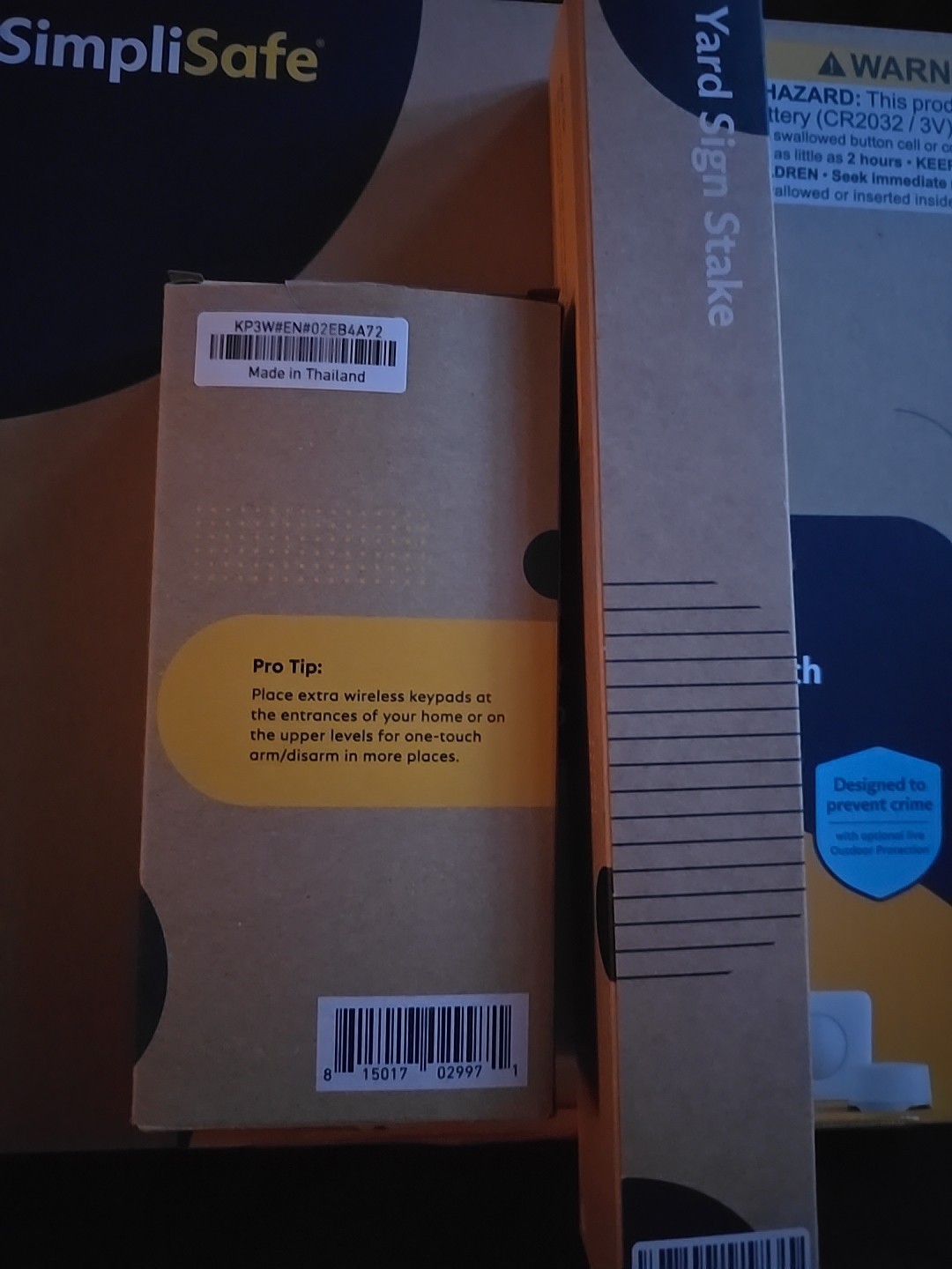 SimpliSafe Wireless Security Keypad And Yard Sign Stake Bundle Brand New