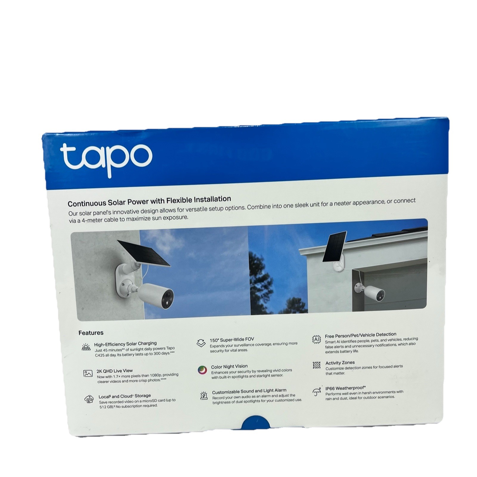 TP-LINK Tapo C425 Kit Solar-Powered Security Camera Kit 2K QHD New Sealed