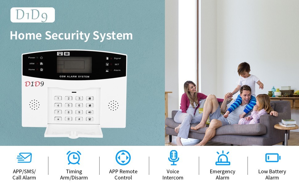 Wireless Home Burglar Alarm Security System, 4G WiFi GSM, App Alerts, 24-Piece