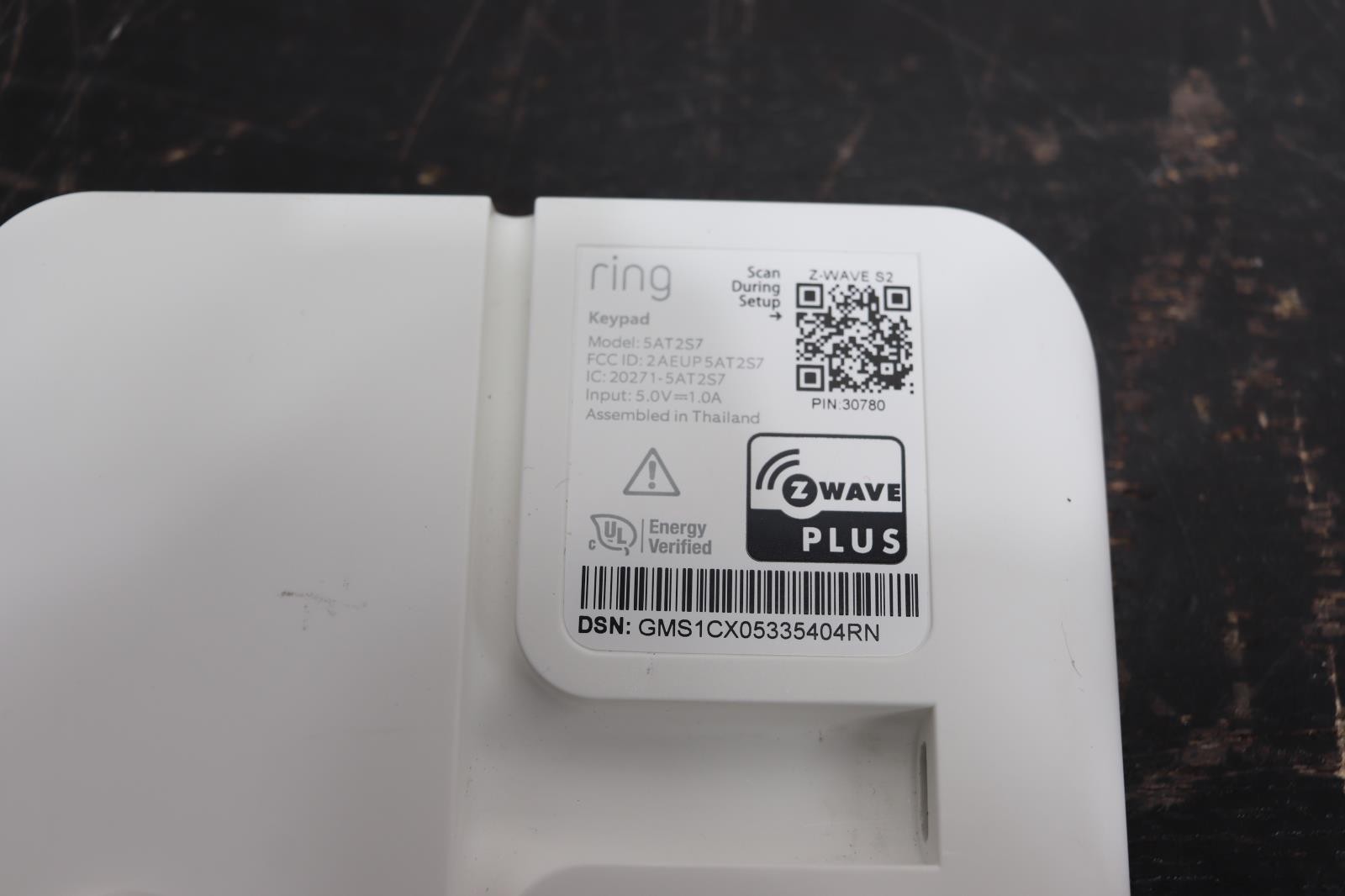 Ring Keypad 5AT2S7 2nd Gen White Z-Wave Plus Power Adapter #2