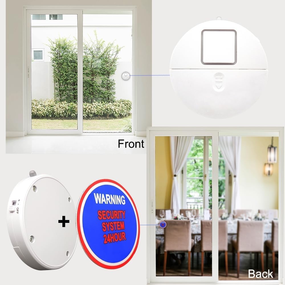 8-Pack Modern Window Alarm with Loud 120dB Alert and Adjustable Sensitivity