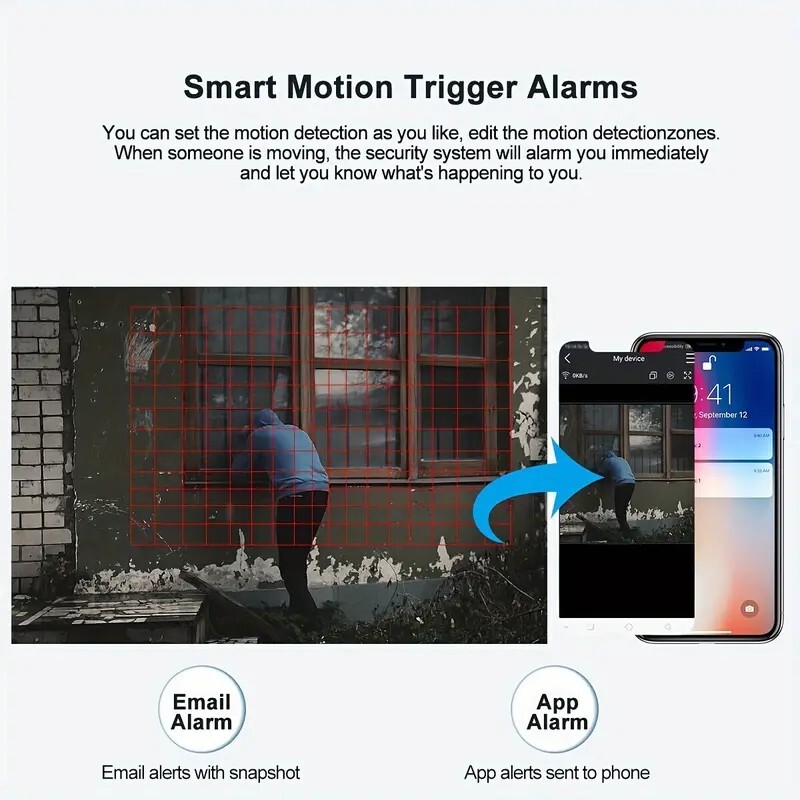 5MP HD CCTV System 4CH DVR Outdoor Home Surveillance Security Camera with 1TB