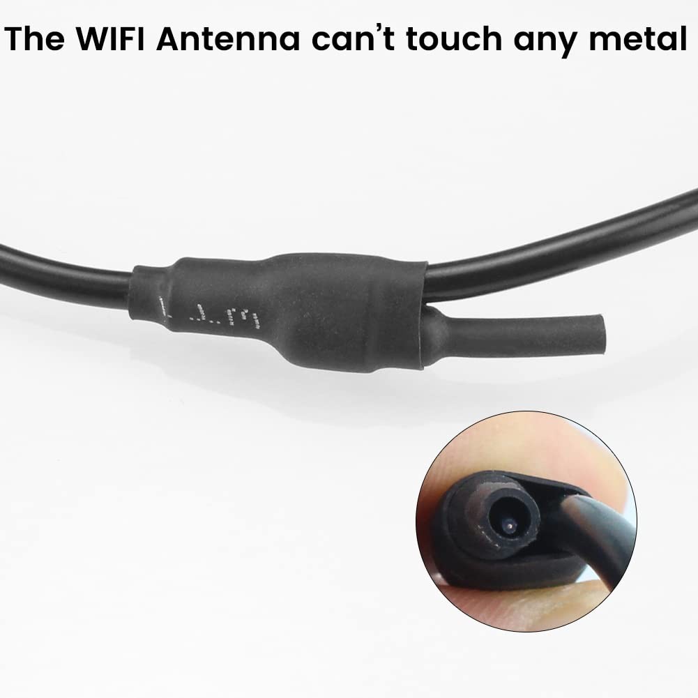 WiFi Car Backup Camera, GreenYi 5G 720P HD License Plate Rear/Front Black