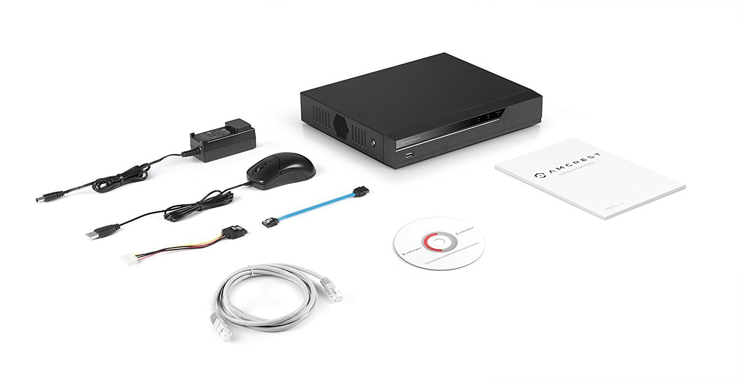 Amcrest NV4108-HS 4K NVR (8CH 1080p/3MP/4MP/5MP/6MP/8MP) (No WiFi) NV4108-2TB –