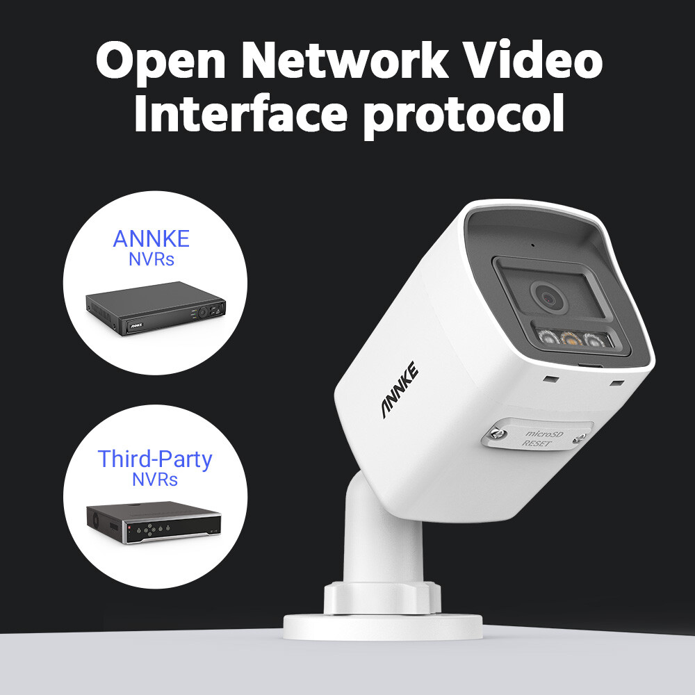ANNKE 12MP Color Night Vision PoE Security Camera Human Vehicle Detection H.265+