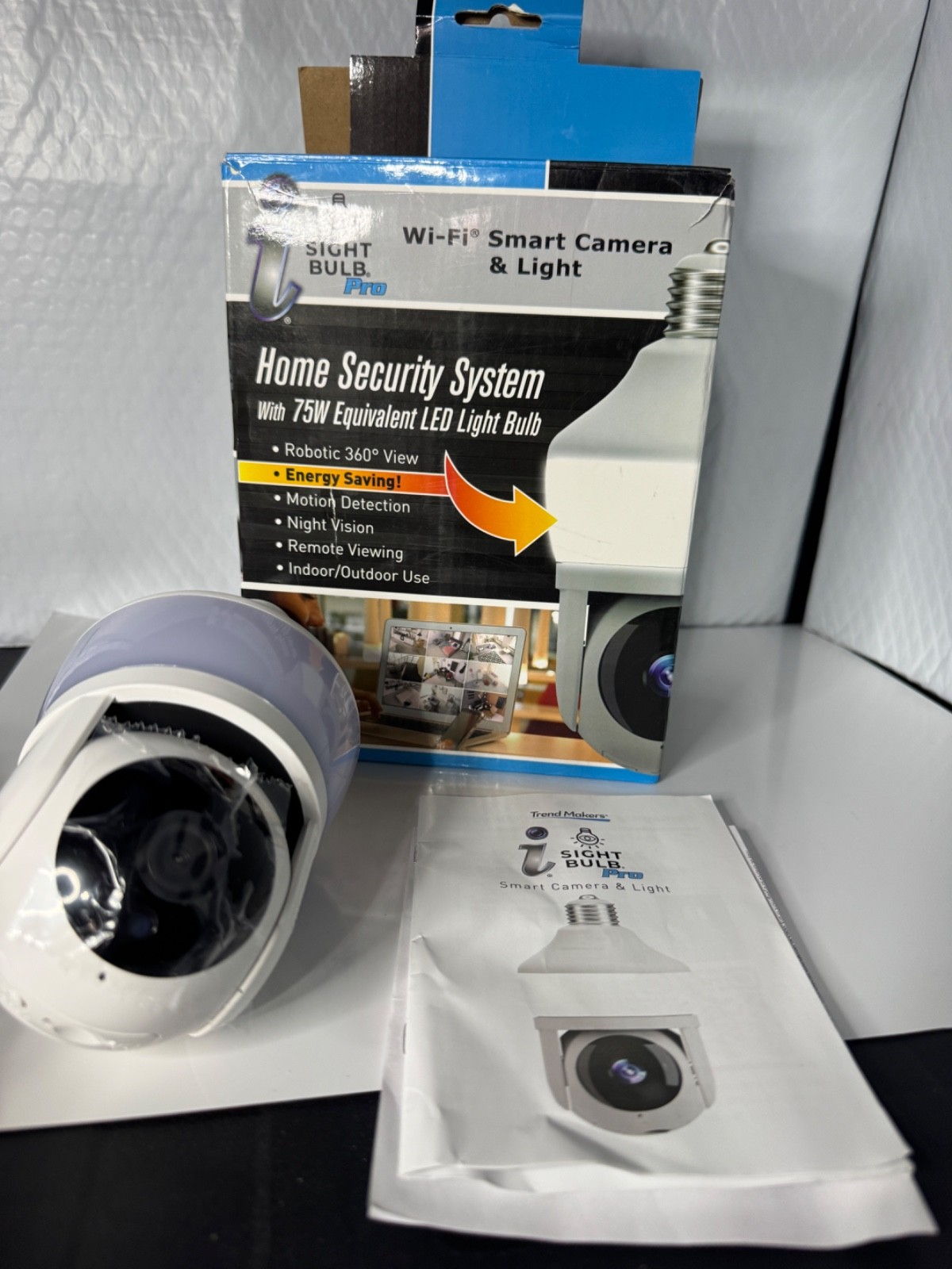 Sight Bulb Pro Wi-Fi Bulb Camera 360° View Motion Detection Night Vision 3MP
