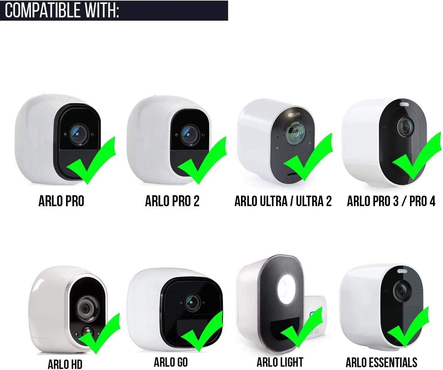 Weather-Resistant Gutter Mounts for Arlo Cameras – 360° Adjustable Pair