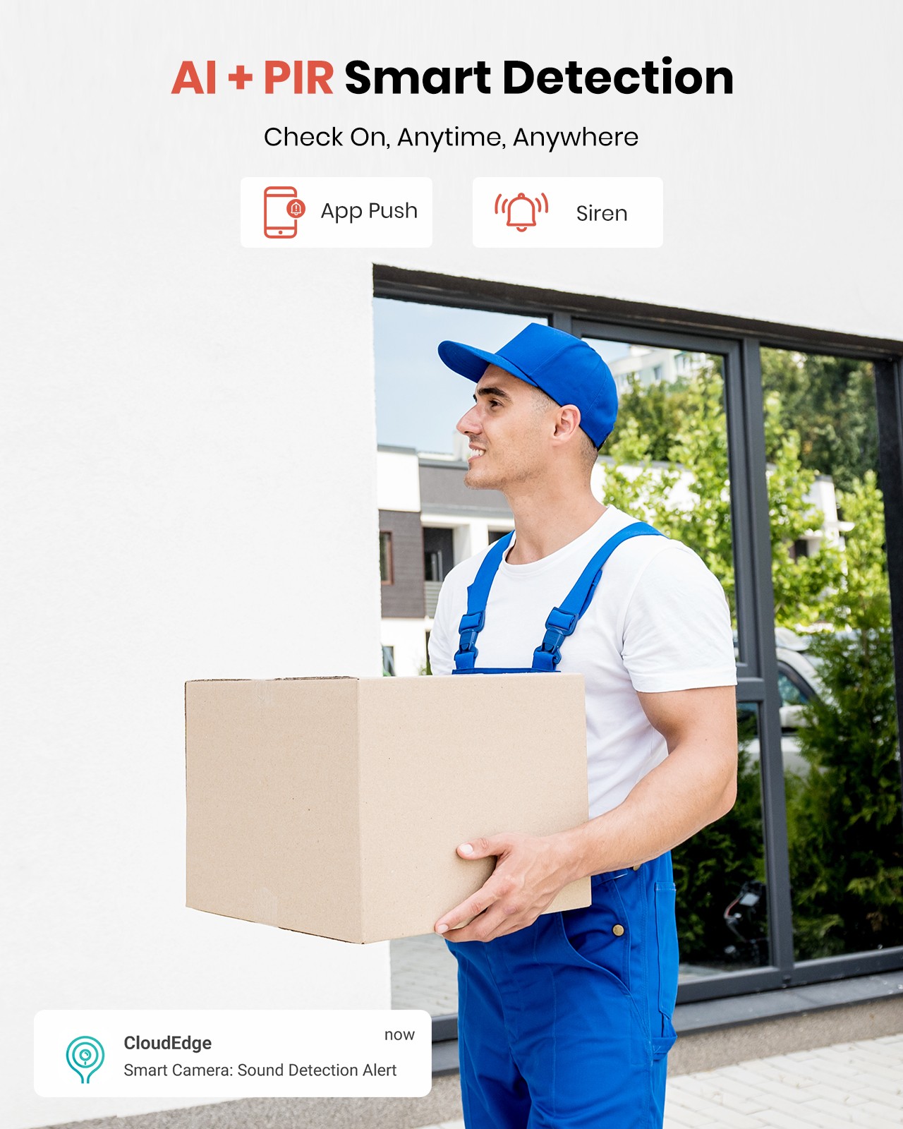 CAMSTRO 3MP PT Wireless IP Security Camera Solar Battery Color Night 2 Way Audio