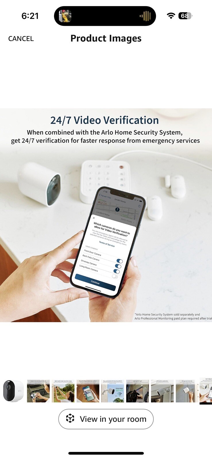 Arlo Pro 5S 2K Indoor/Outdoor Wire Free Spotlight Security Camera – White…