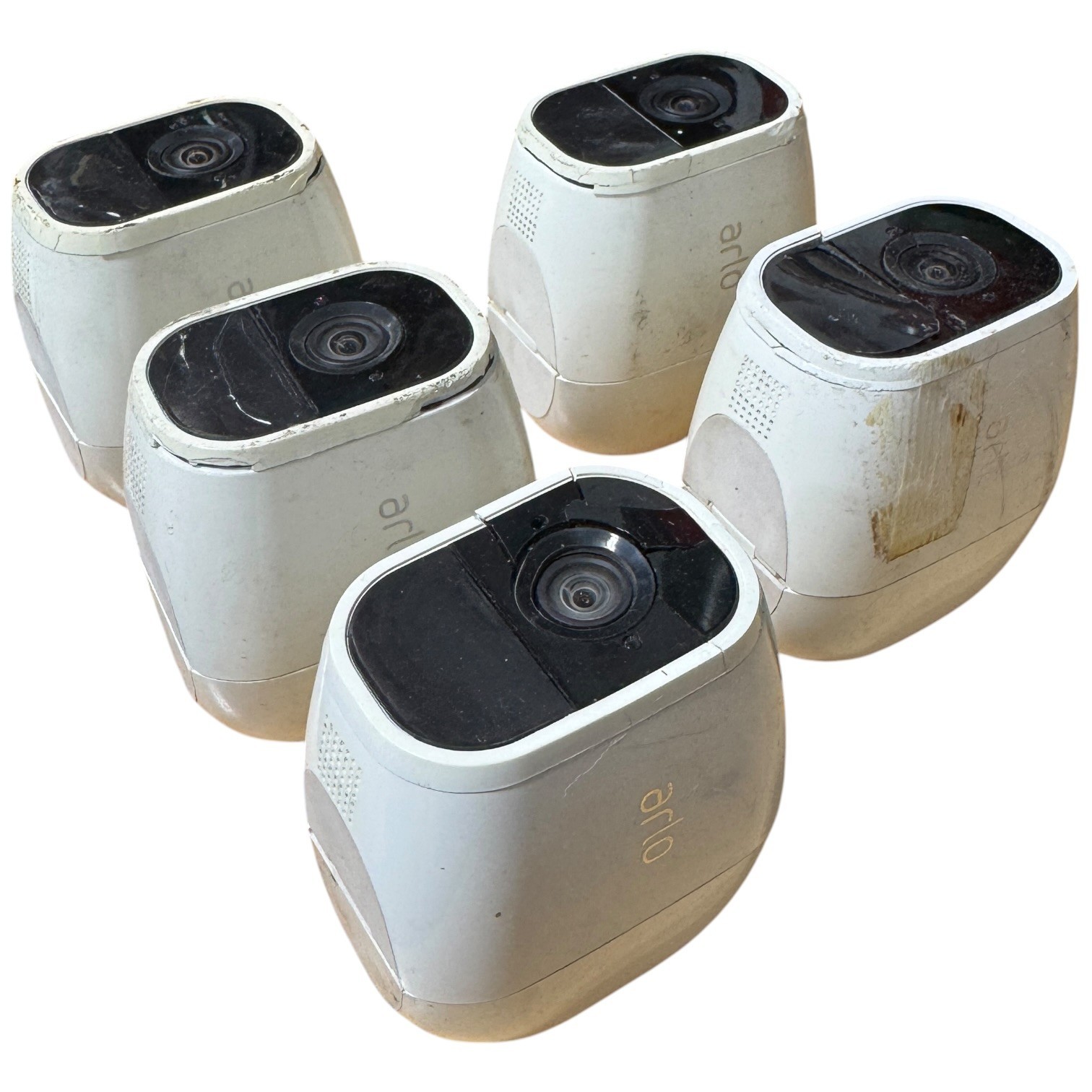 Lot of 5 – Arlo Pro 2 Camera VMC4030P | Power On / Damaged Lens & Housing *READ*