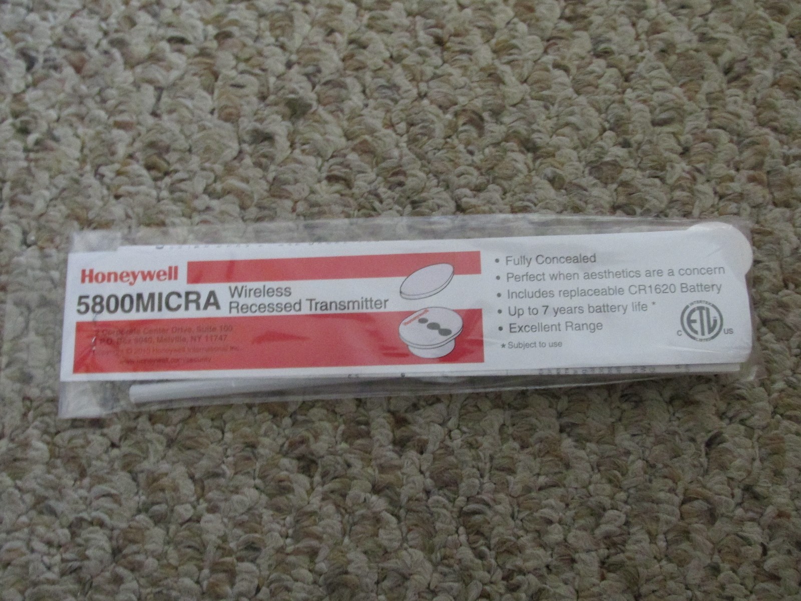 5 LOT ADEMCO HONEYWELL 5800MICRA WIRELESS RECESSED TRANSMITTER *NEW*