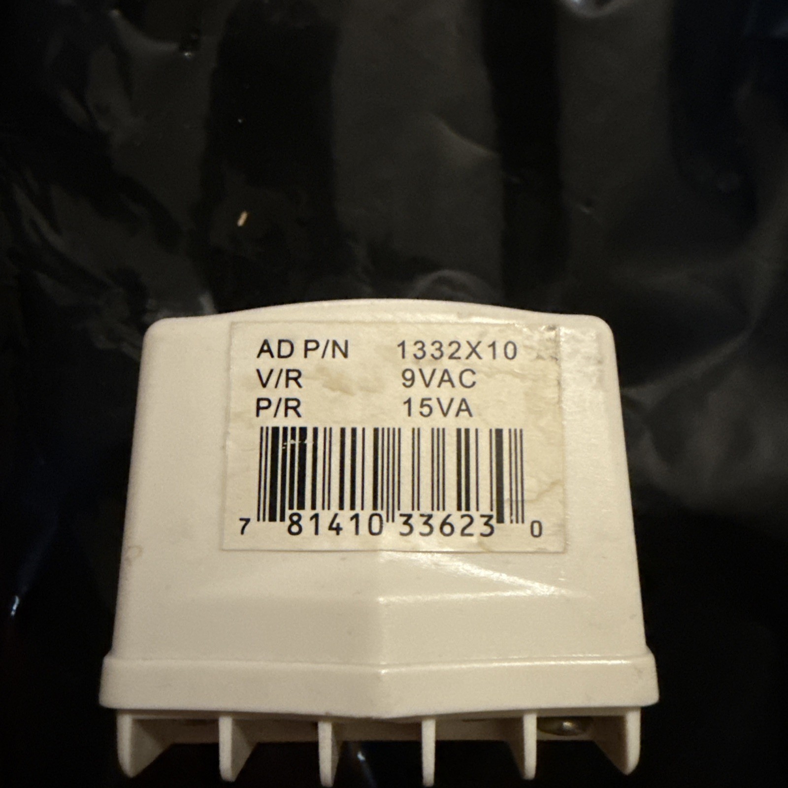 Ademco 1332X10 Transformer 120VAC 60HZ 20 WATT 9 VAC 15VA Powerline