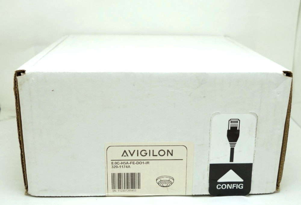 New Avigilon 8.0C-H5A-FE-DO1-IR 8MP IP IR Fisheye Panoramic Network Dome Camera