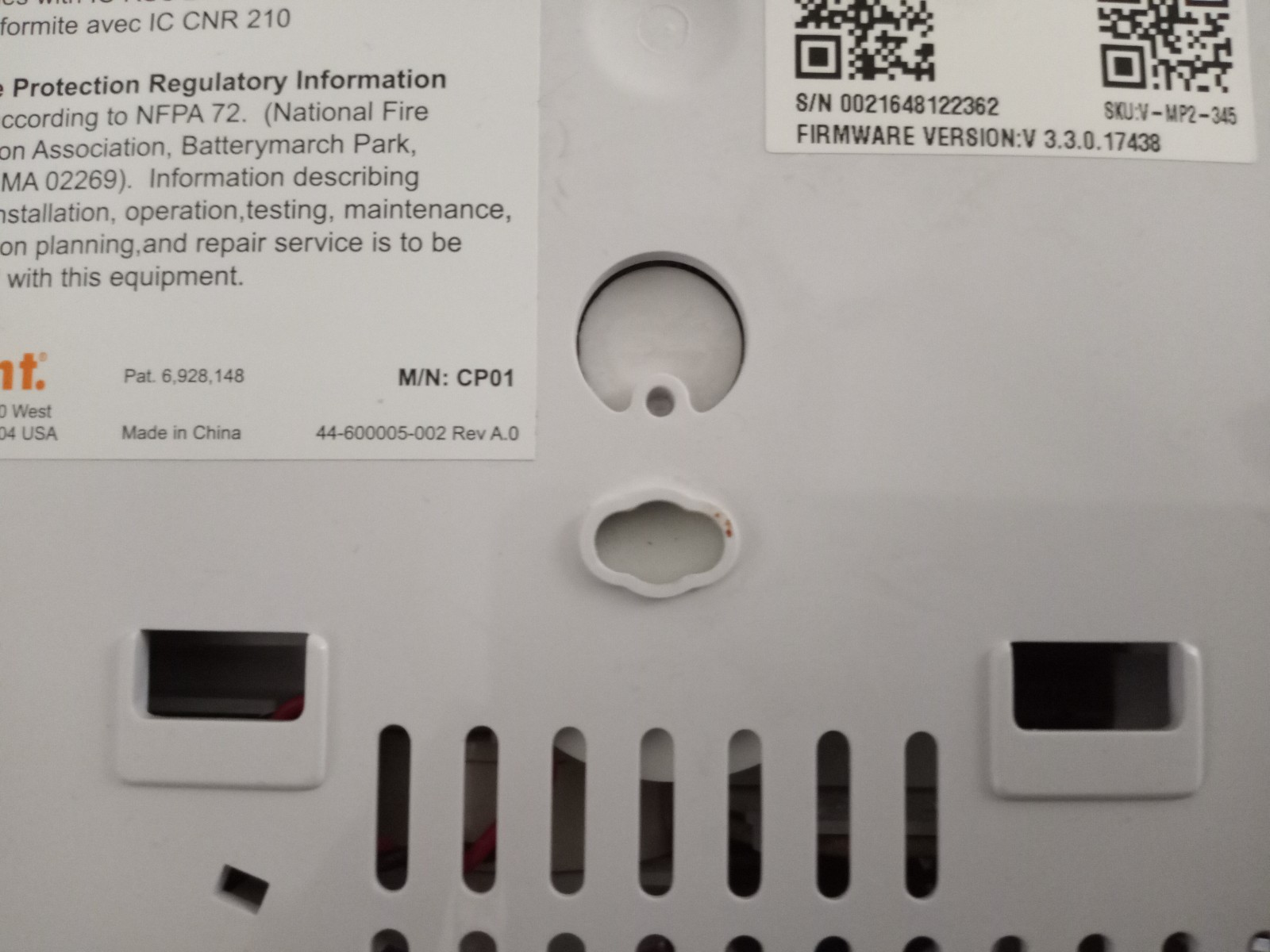 Vivint Smart Home V-MP1-345 Master Control Panel Security. Untested
