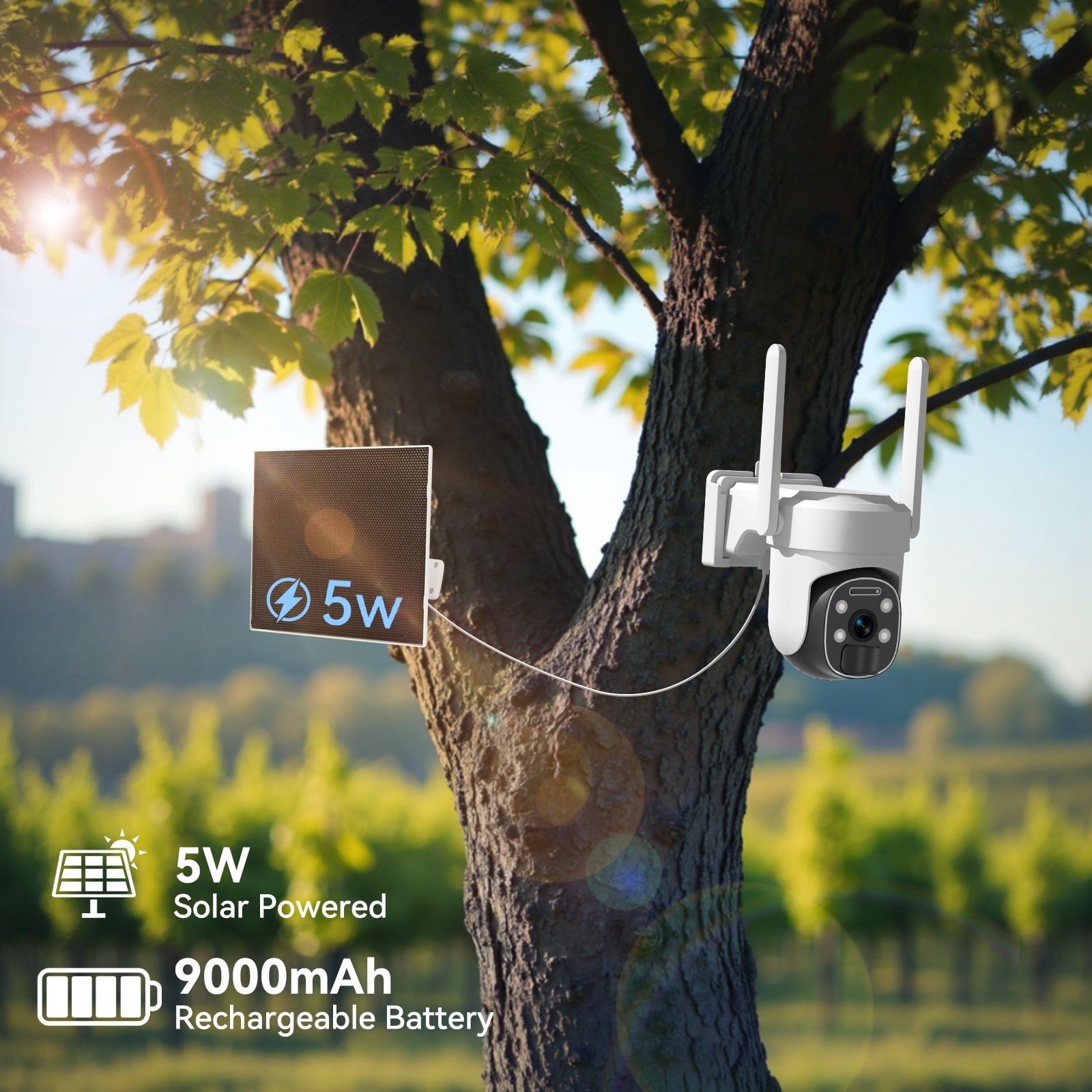 1PACK Solar Camera 4G LTE Wireless Security Camera Outdoor Solar Battery Camera