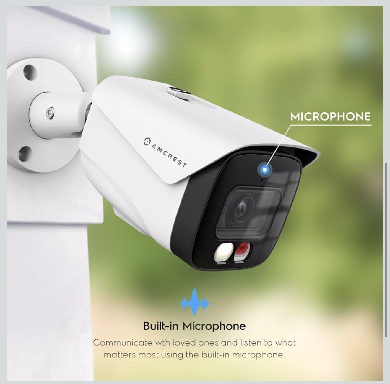 Amcrest IP8M-2796EW-AI 4K PoE Bullet Camera AI NightColor Weatherproof