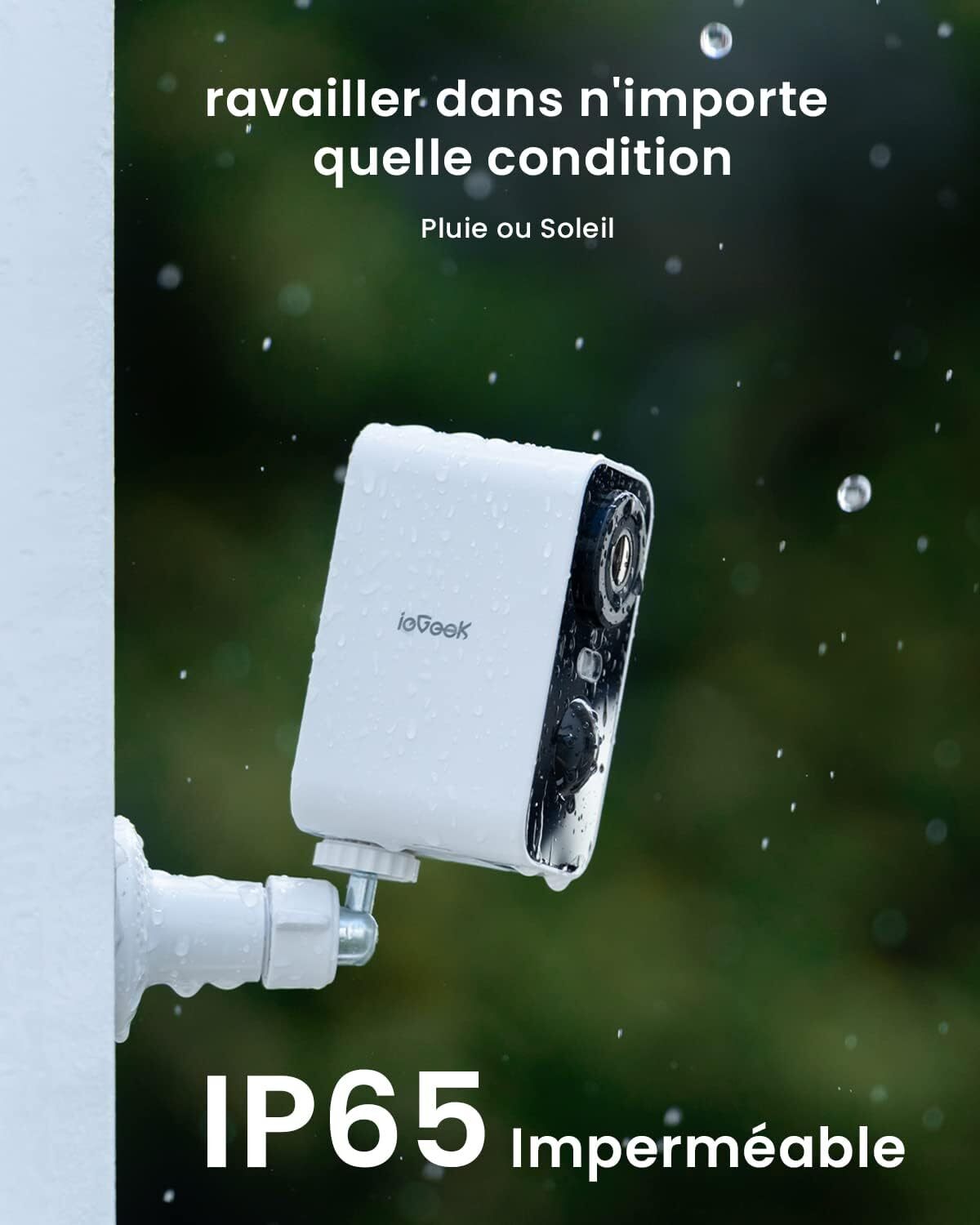 2K 3MP Outdoor Security Camera Wireless Battery Powered WiFi CCTV System