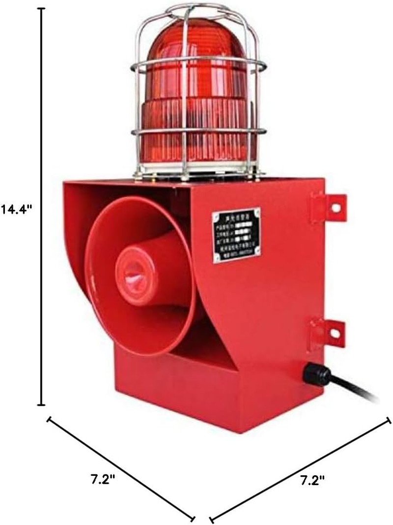 Alarm Siren IP66 Waterproof Outdoor 130Db Horn 45W Security Sirens for Ports, Do