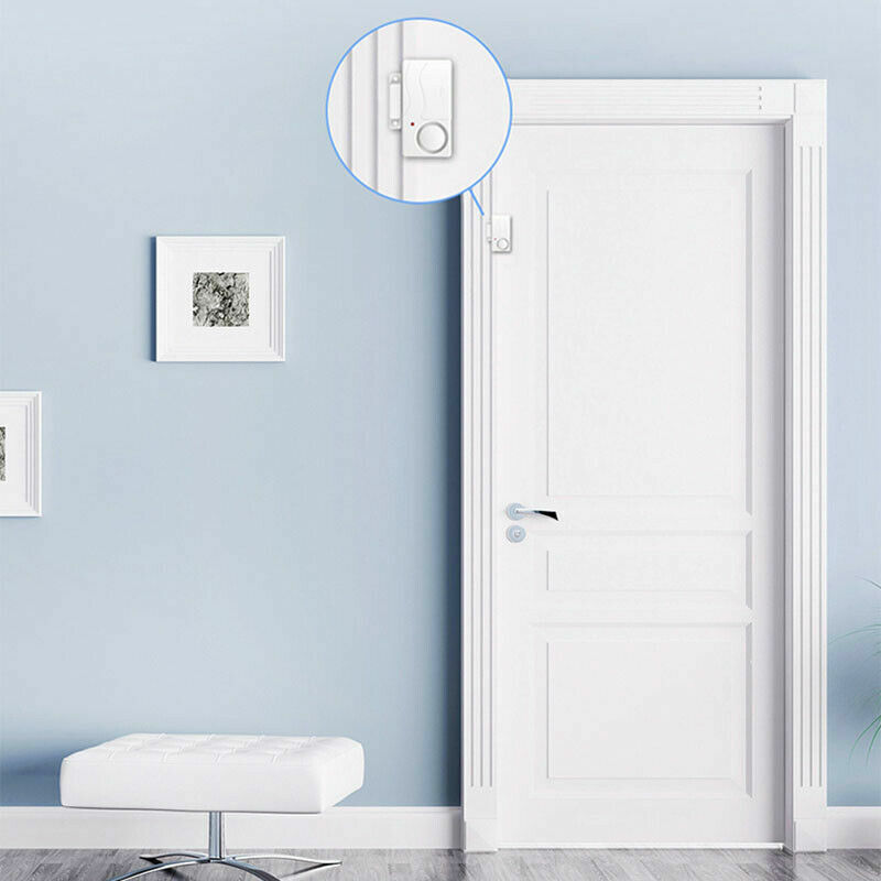 White Simple Door Entry Alarm No Waterproof Security Anti Theft Frighten Thief