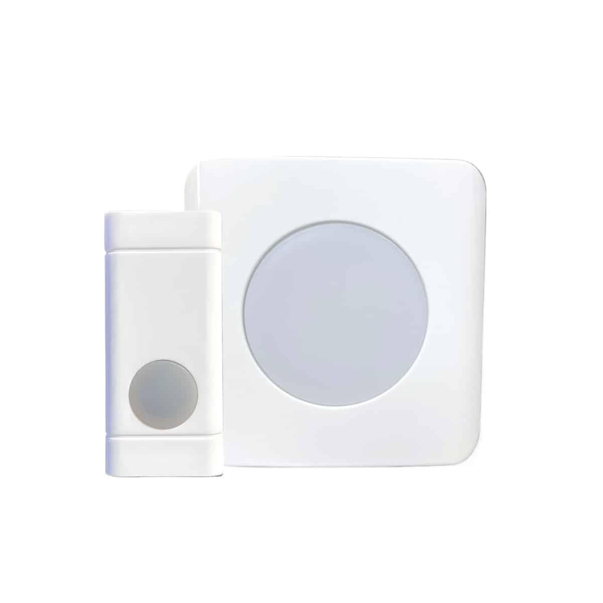 Security2020 WC180 Wireless Door Chime with Flashing Strobe Light White