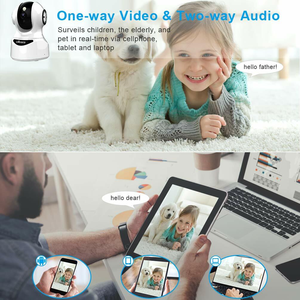 Security Camera System Wireless Cam for Home Security Video Baby Monitor Night