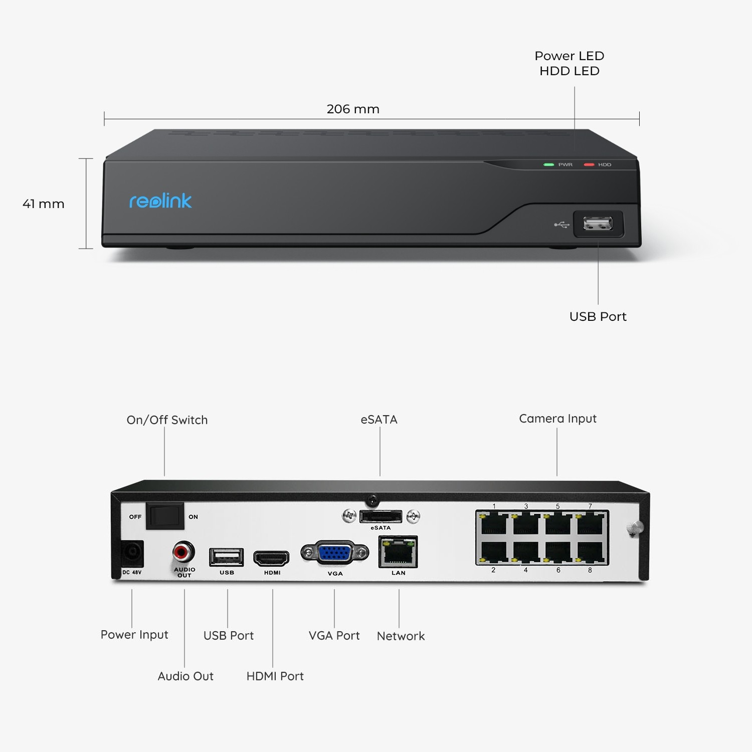 Reolink 8MP PoE System 8CH 2TB HDD NVR Color Night IK10 Security Camera