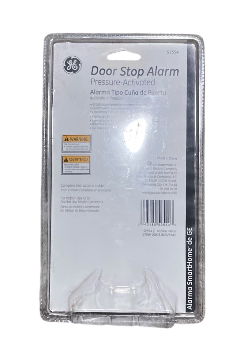 GE Smarthome Door Stop Alarm 120 Decibel Pressure Activated New