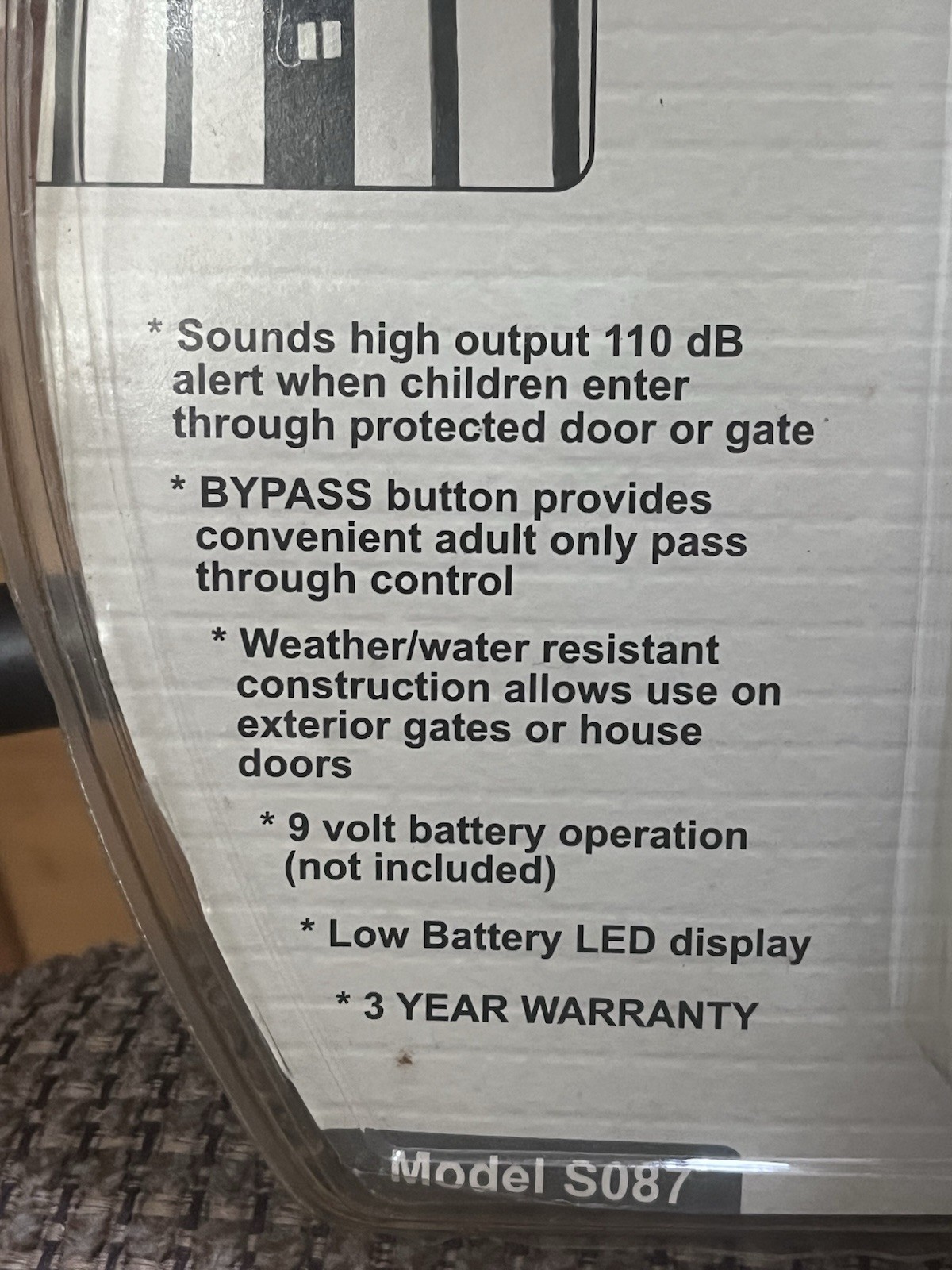 Vintage New Techko Home Security Pool/Door Alarm Safety Sentry Sealed