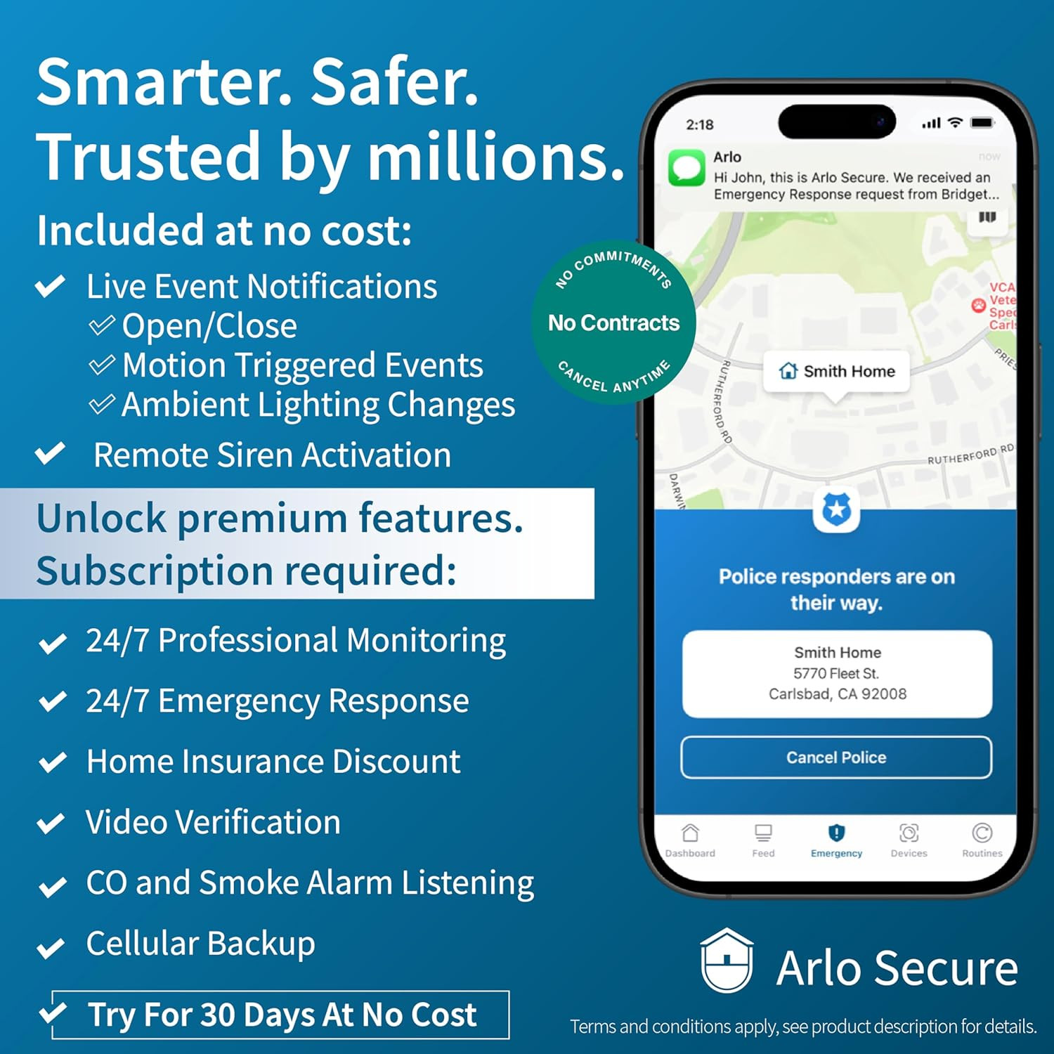 Arlo Home Security System – Wired Keypad Sensor Hub, (2) 8-In-1 Sensors, 24/7 Pr