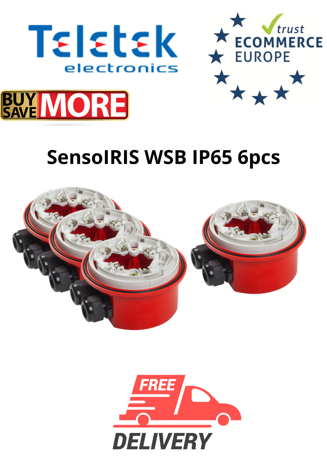 TELETEK Fire Alarm Solutions / Addressables / Sirens / SensoIRIS WSB IP65 6pcs